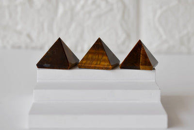Tiger Eye Pyramids (Integrity and Strength)