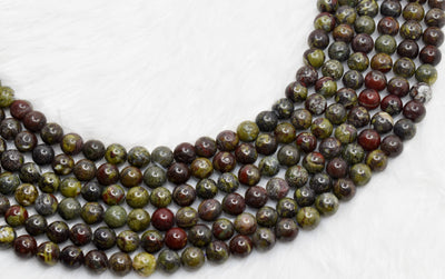 African Bloodstone Beads, Natural Round Crystal Beads 4mm to 10mm