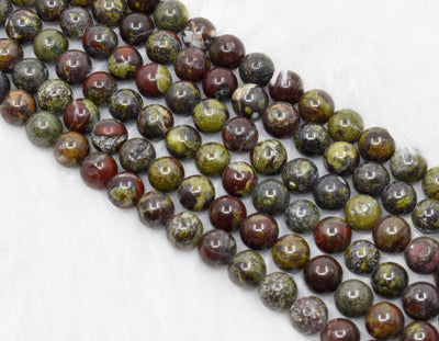 African Bloodstone Round Beads, 6mm, 8mm, 10mm Round Beads