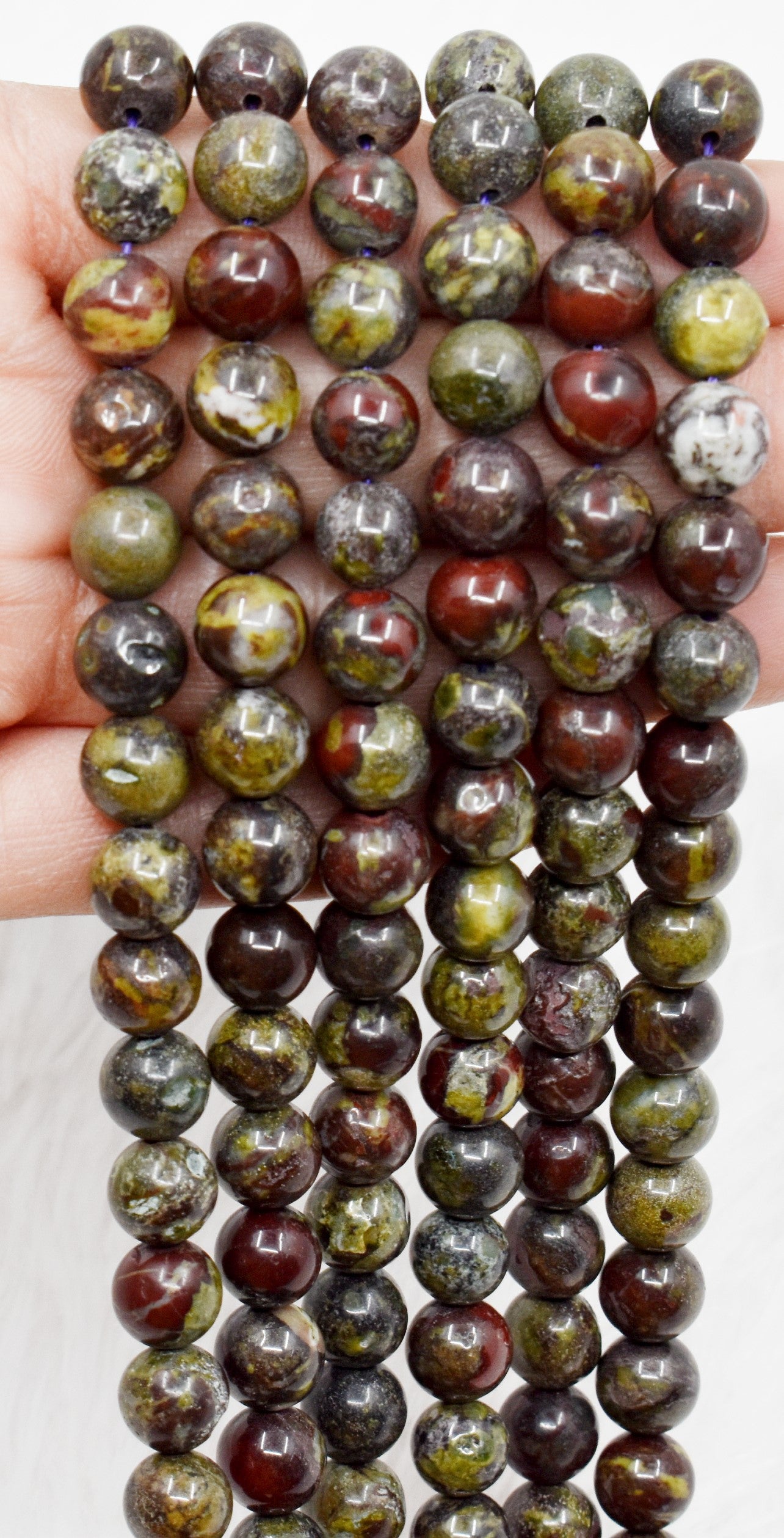 African Bloodstone Round Beads, 6mm, 8mm, 10mm Round Beads