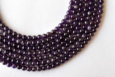 Amethyst Beads, Natural Round Crystal Beads 4mm to 12mm