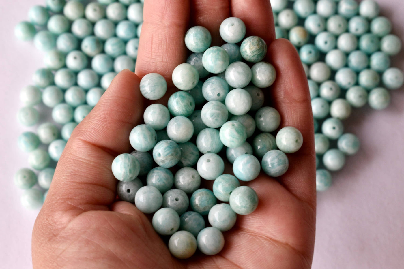 Perles rondes Amazonite AA Grade 6mm, 8mm, 10mm 
