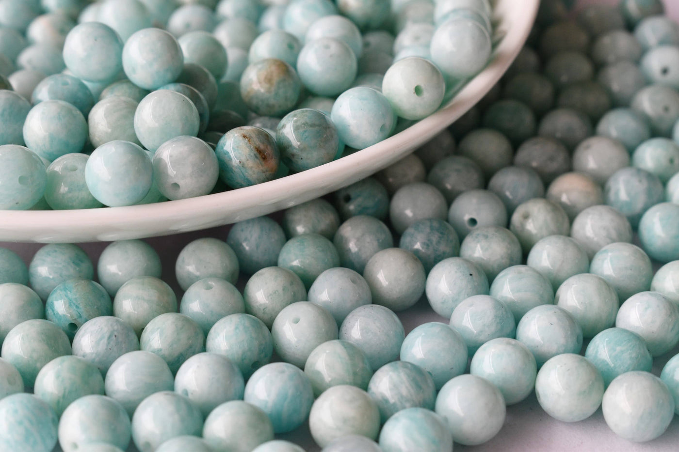 Perles rondes Amazonite AA Grade 6mm, 8mm, 10mm 