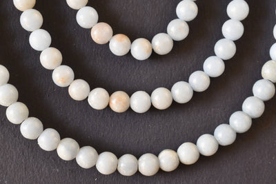 Angelite Beads, Natural Crystal Round Beads 4mm to 10mm