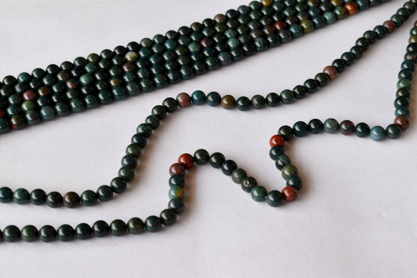 Bloodstone Beads, Natural Round Crystal Beads 4mm to 12mm