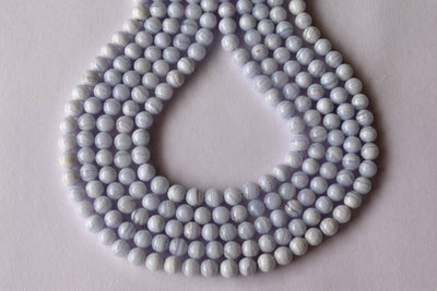 Blue Lace agate Beads, Natural Round Crystal Beads 6mm to 10mm