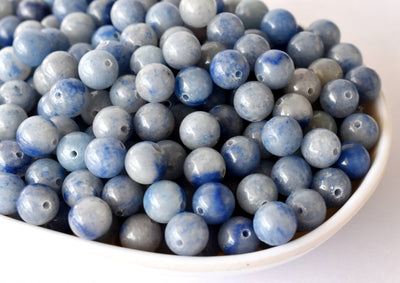Aventurine bleue A Grade 4mm, 6mm, 8mm, 10mm, 12mm Perles rondes 