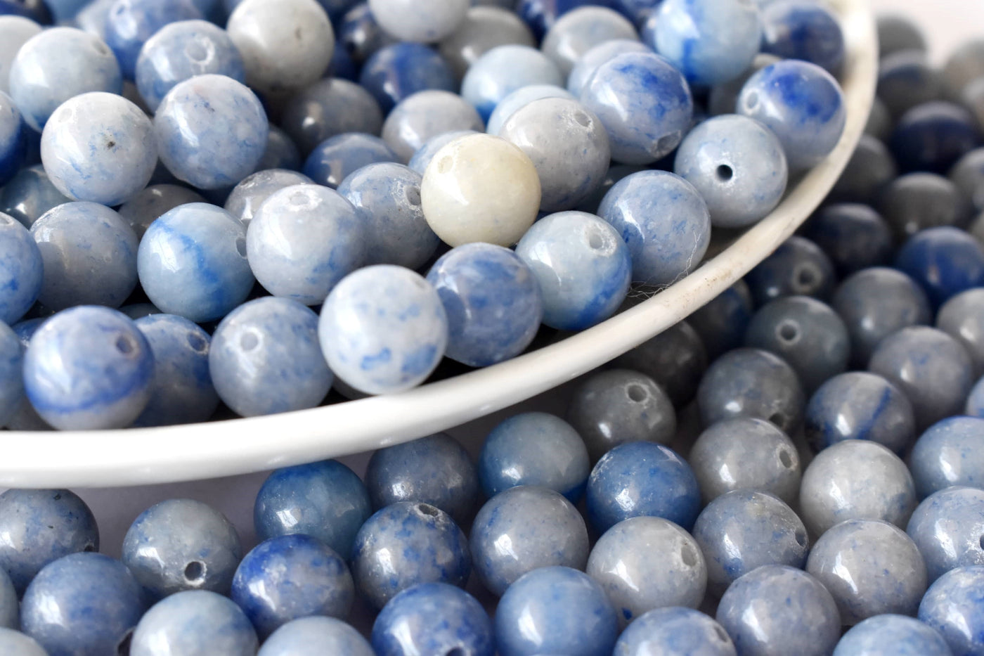 Blue Aventurine Beads, Natural Round Crystal Beads 4mm to 12mm