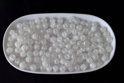 Crack Crystal A Grade 8mm, perles rondes de 10mm