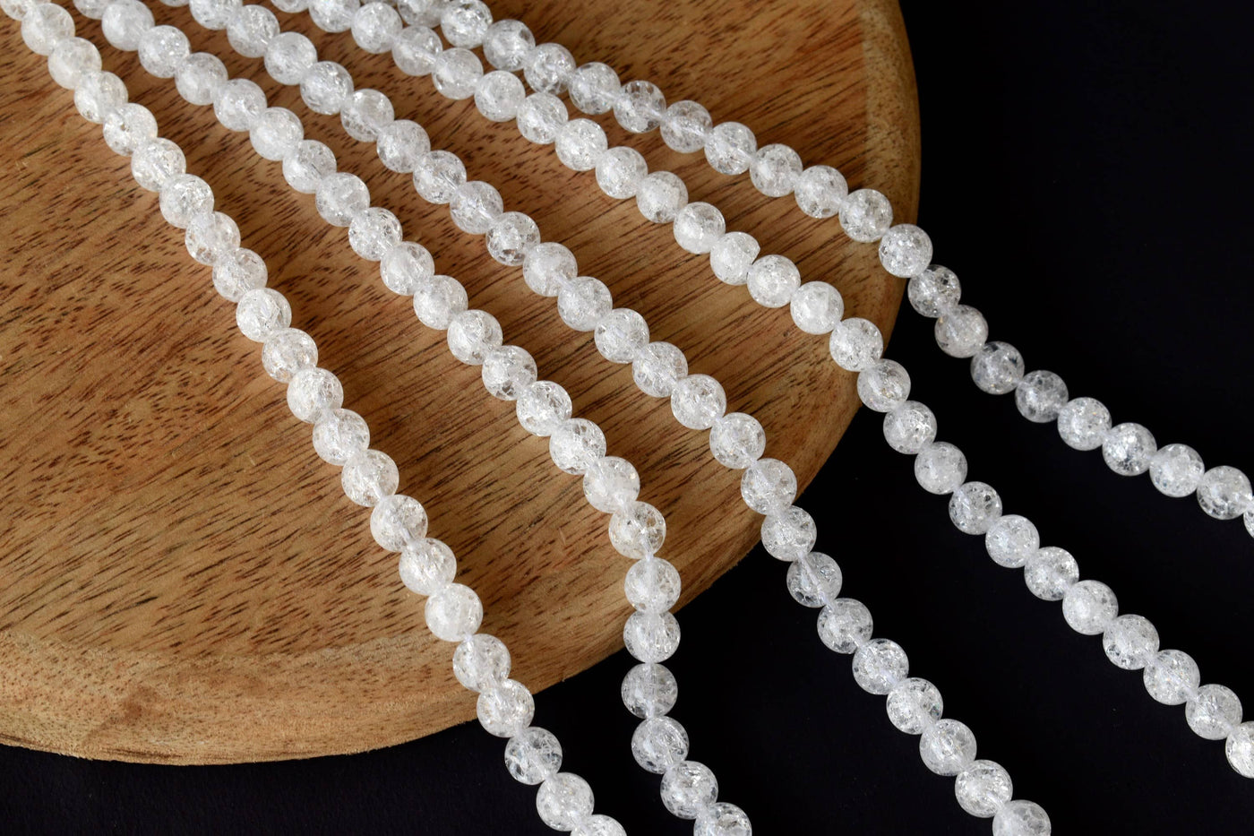 Crack Crystal Beads, Natural Round Crystal Beads 8mm, 10mm