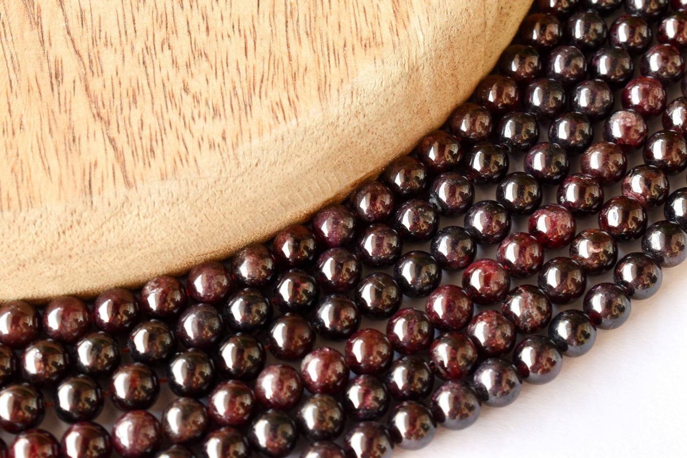 Garnet Beads, Natural Round Crystal Beads 4mm to 12mm
