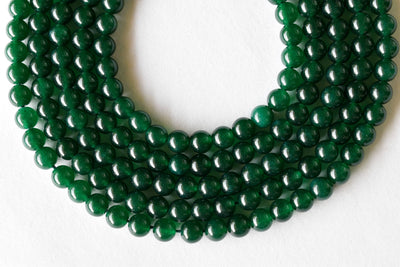 Green Jade Beads, Natural Round Crystal Beads 4mm to 10mm
