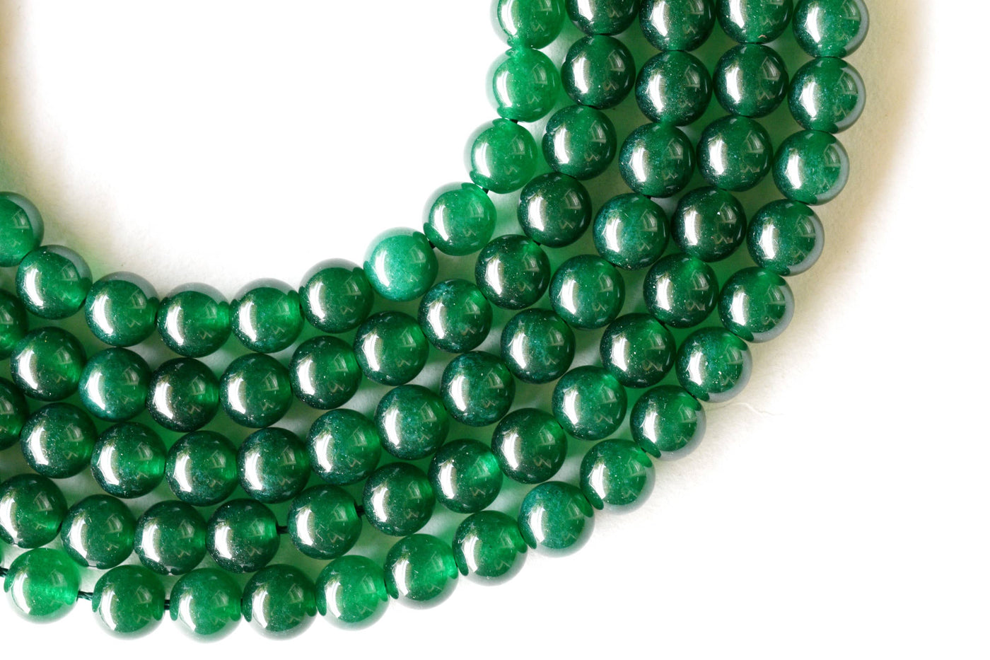 Jade vert A Grade 4mm, 6mm, 8mm, 10mm Perles rondes