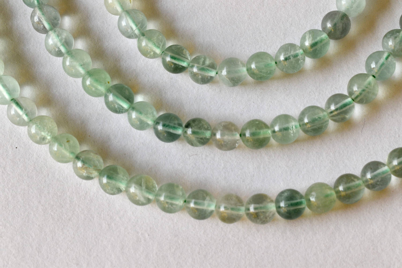 Green Fluorite Beads, Natural Round Crystal Beads 4mm to 10mm