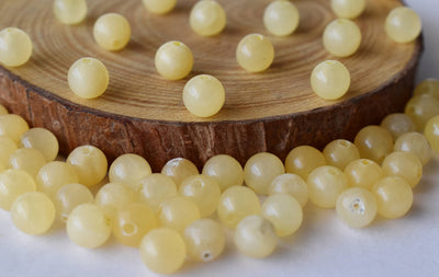 Honey Calcite Beads, Natural Round Crystal Beads 4mm to 12mm
