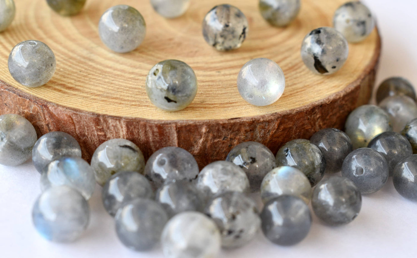 Labradorite Beads, Natural Round Crystal Beads 4mm to 12mm
