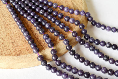 Lepidolite Beads, Natural Round Crystal Beads 6mm to 10mm