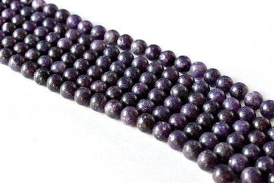 Perles rondes en lépidolite AAA de qualité 6 mm, 8 mm et 10 mm