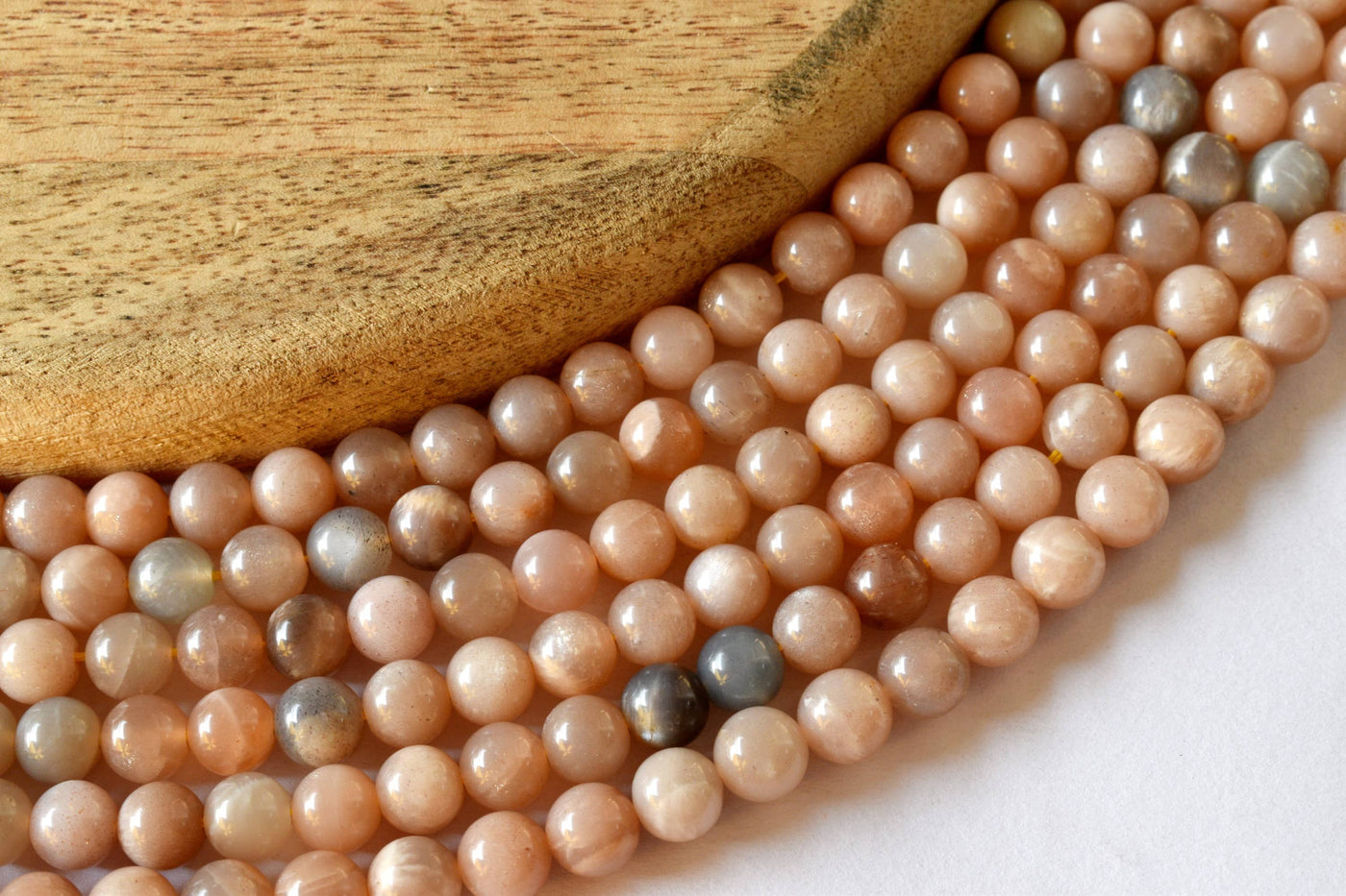 Moonstone Beads, Natural Round Crystal Beads 4mm to 12mm