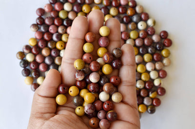 Perles rondes Mookaite A Grade 4mm, 6mm, 8mm, 10mm, 12mm