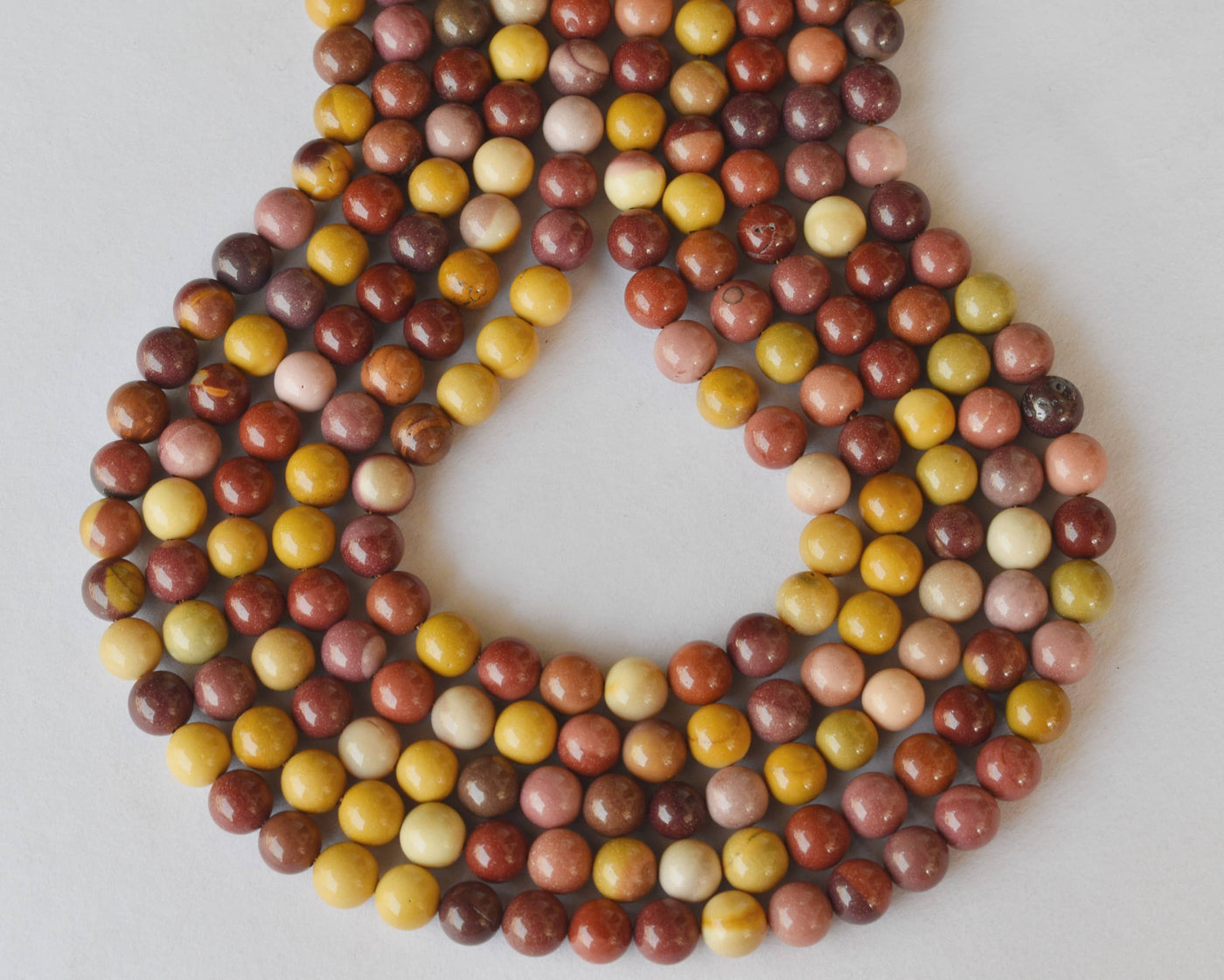 Perles rondes Mookaite A Grade 4mm, 6mm, 8mm, 10mm, 12mm