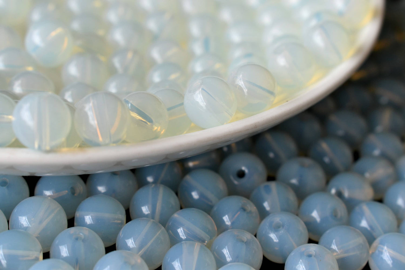 Opal Synthetic Beads, Natural Round Crystal Beads 4mm to 10mm