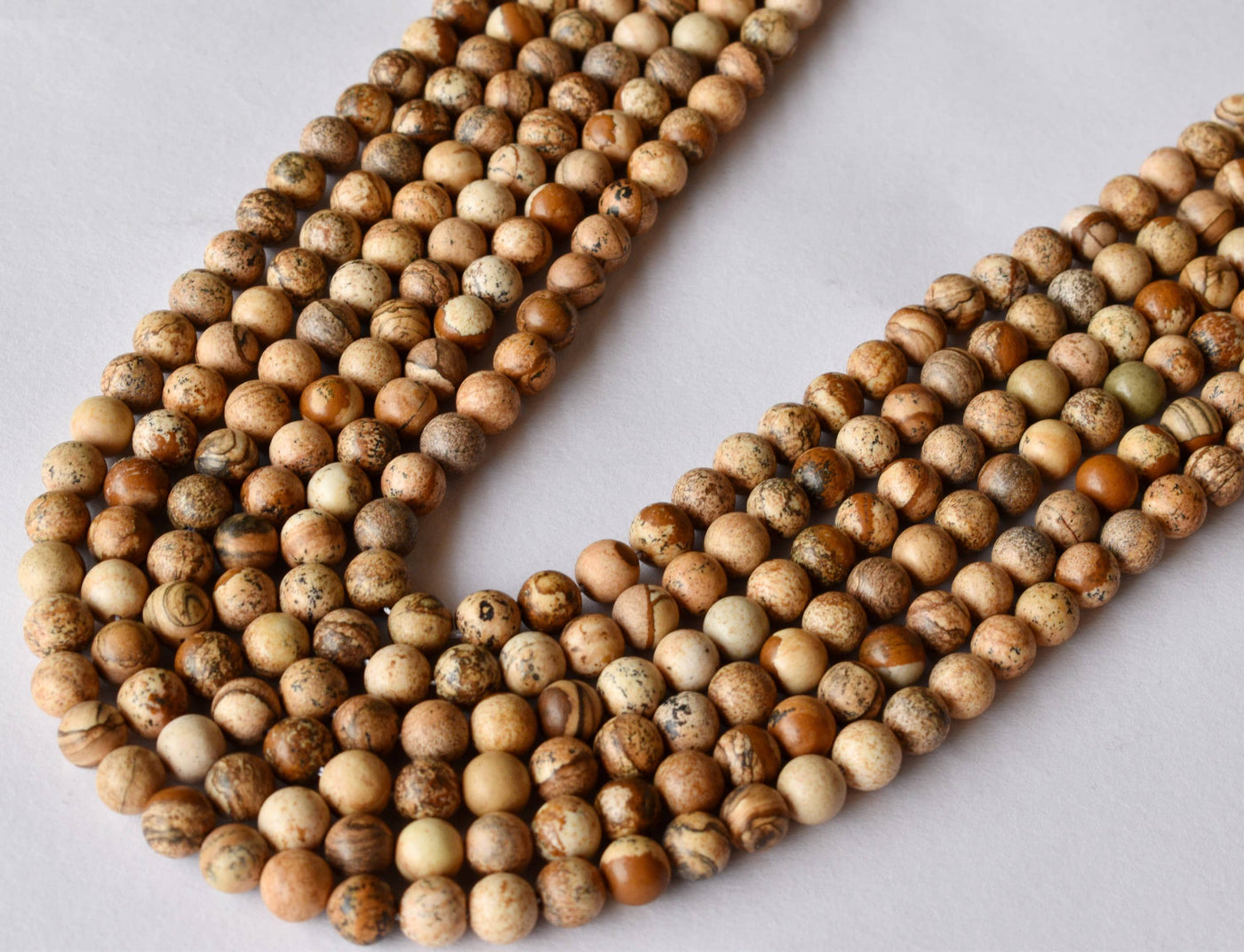 Picture Jasper Beads, Natural Round Crystal Beads 4mm to 12mm