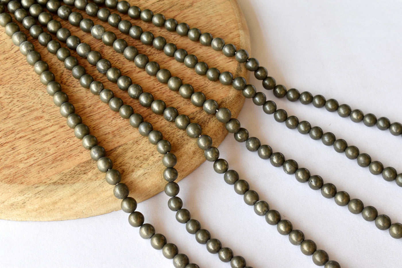 Pyrite Beads, Natural Round Crystal Beads 4mm to 10mm