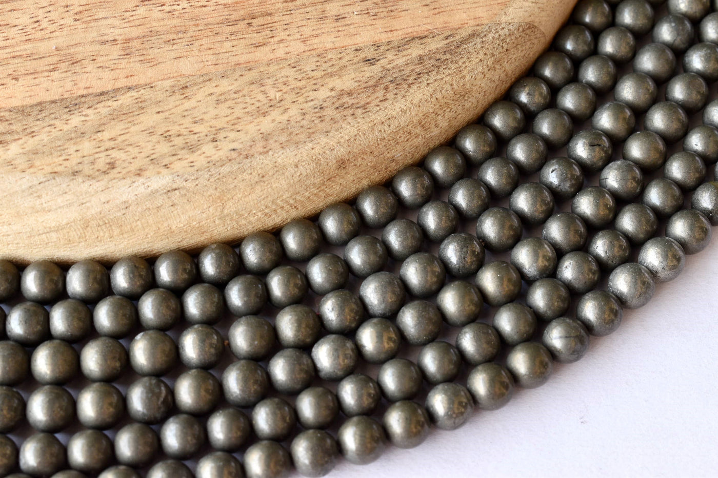 Pyrite A Grade 4mm, 6mm, 8mm, 10mm, 12mm, 14mm Perles rondes