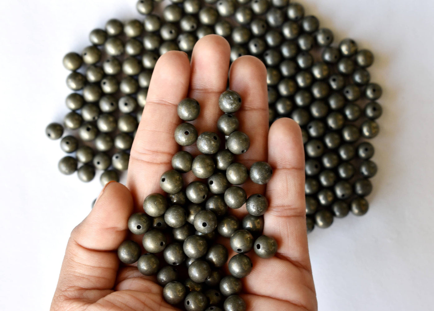 Pyrite Beads, Natural Round Crystal Beads 4mm to 10mm