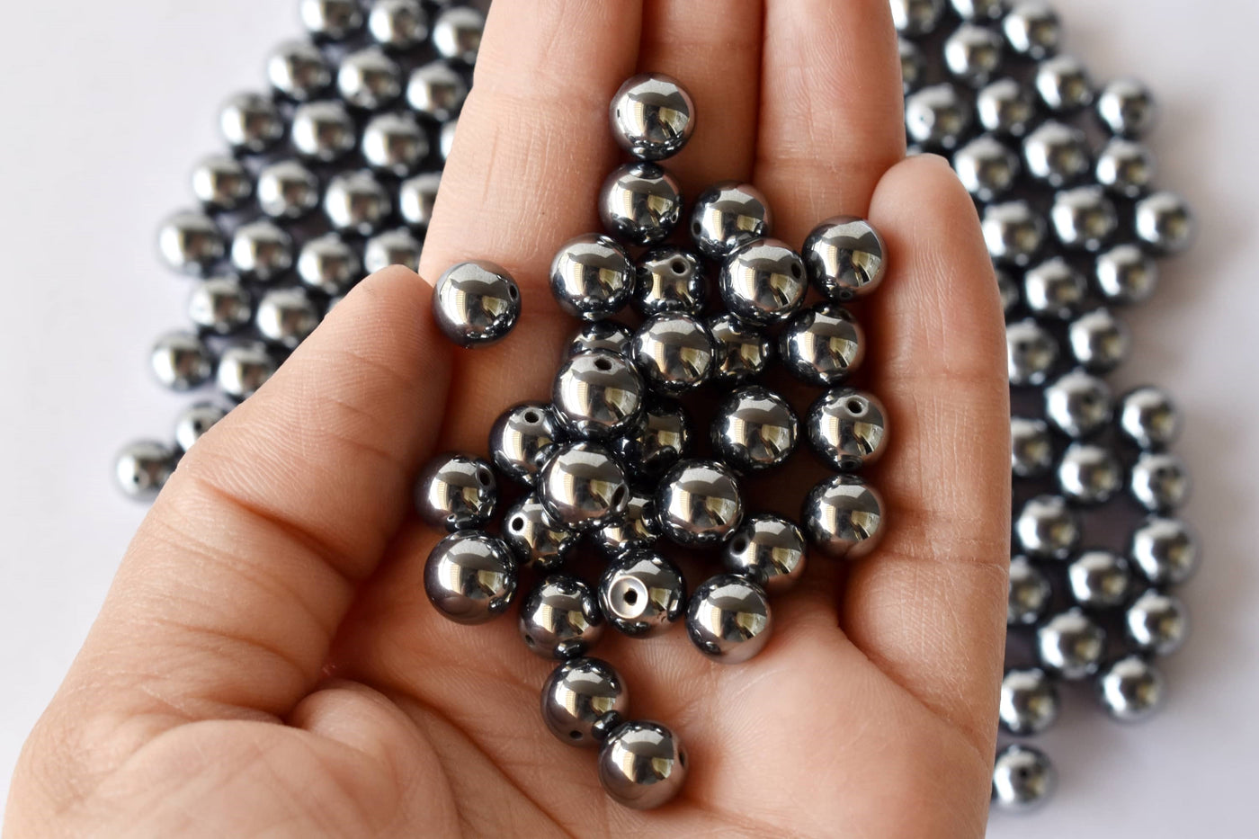 Perles rondes Shungite Elite A Grade 6mm, 8mm, 10mm