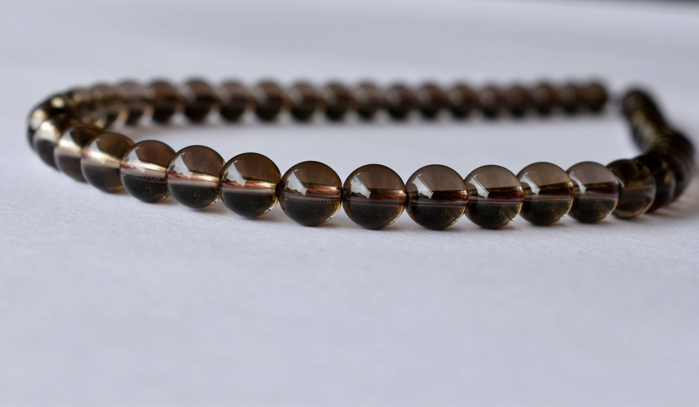 Smokey Quartz Beads, Natural Round Crystal Beads 4mm to 12mm