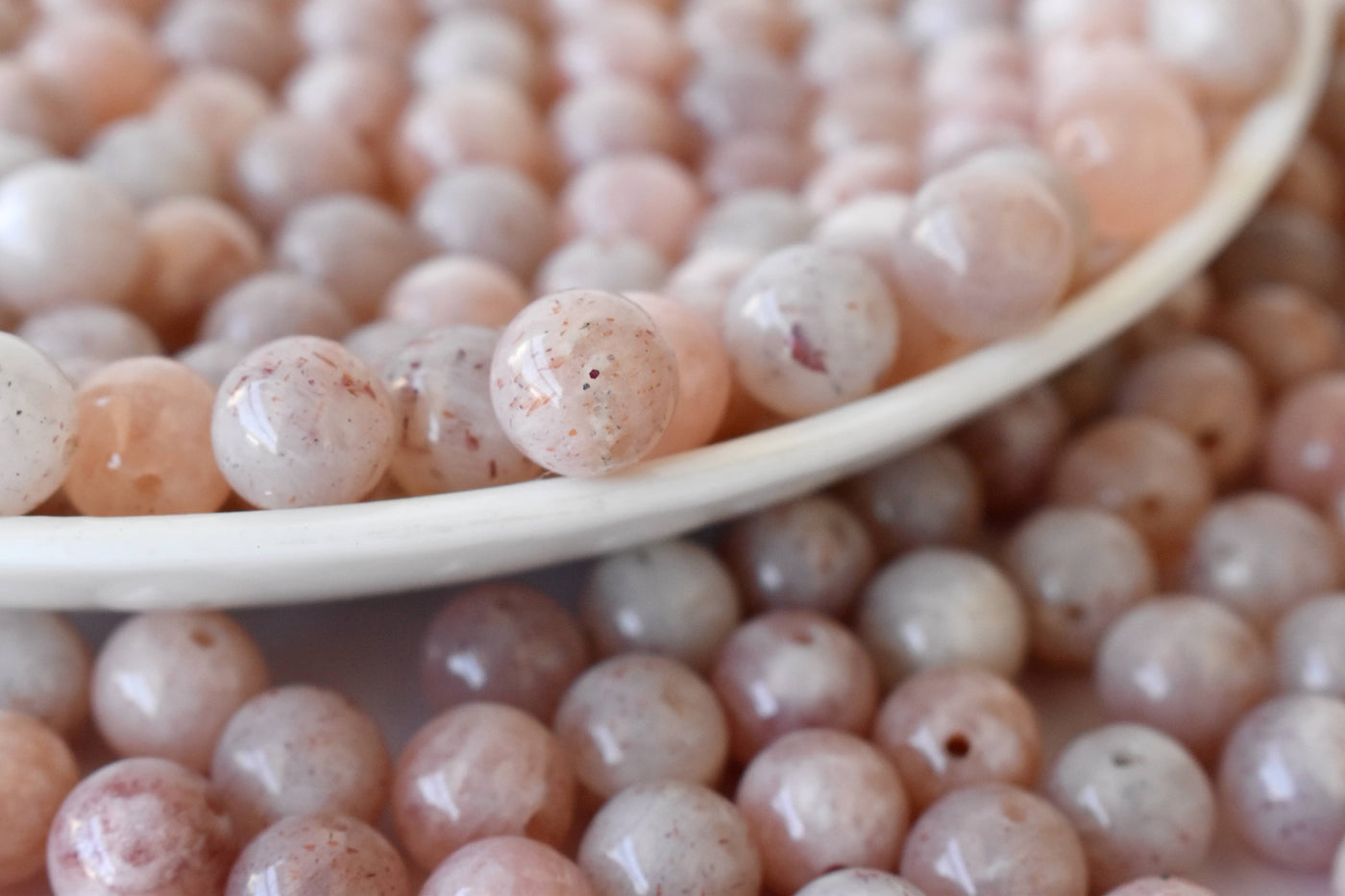 Sunstone Beads, Natural Round Crystal Beads 6mm to 10mm