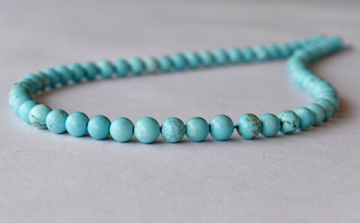 Turquoise Howlite Beads, Natural Round Crystal Beads 4mm to 10mm