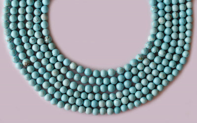 Turquoise Howlite AAA Grade 4mm, 6mm, 8mm, 10mm, 12mm Perles rondes