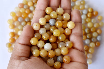 Perles rondes Aventurine jaune A Grade 4mm, 6mm, 8mm, 10mm