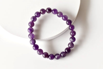 Bracelet améthyste Bracelet de perles rondes AAA, taille 4mm, 6mm, 8mm, 10mm Bracelet de pierres précieuses pierres de guérison