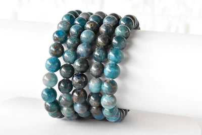 Bracelet en apatite 6 mm, bracelet en perles rondes AAA 8 mm, bracelet en pierres précieuses pierres de guérison
