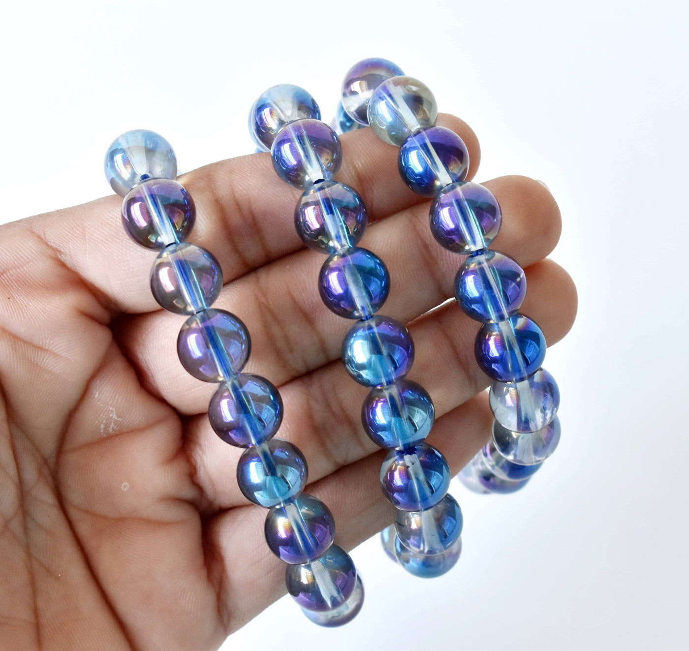 Aura Quartz Titanium Bracelet (Self- Healing and Empathy)