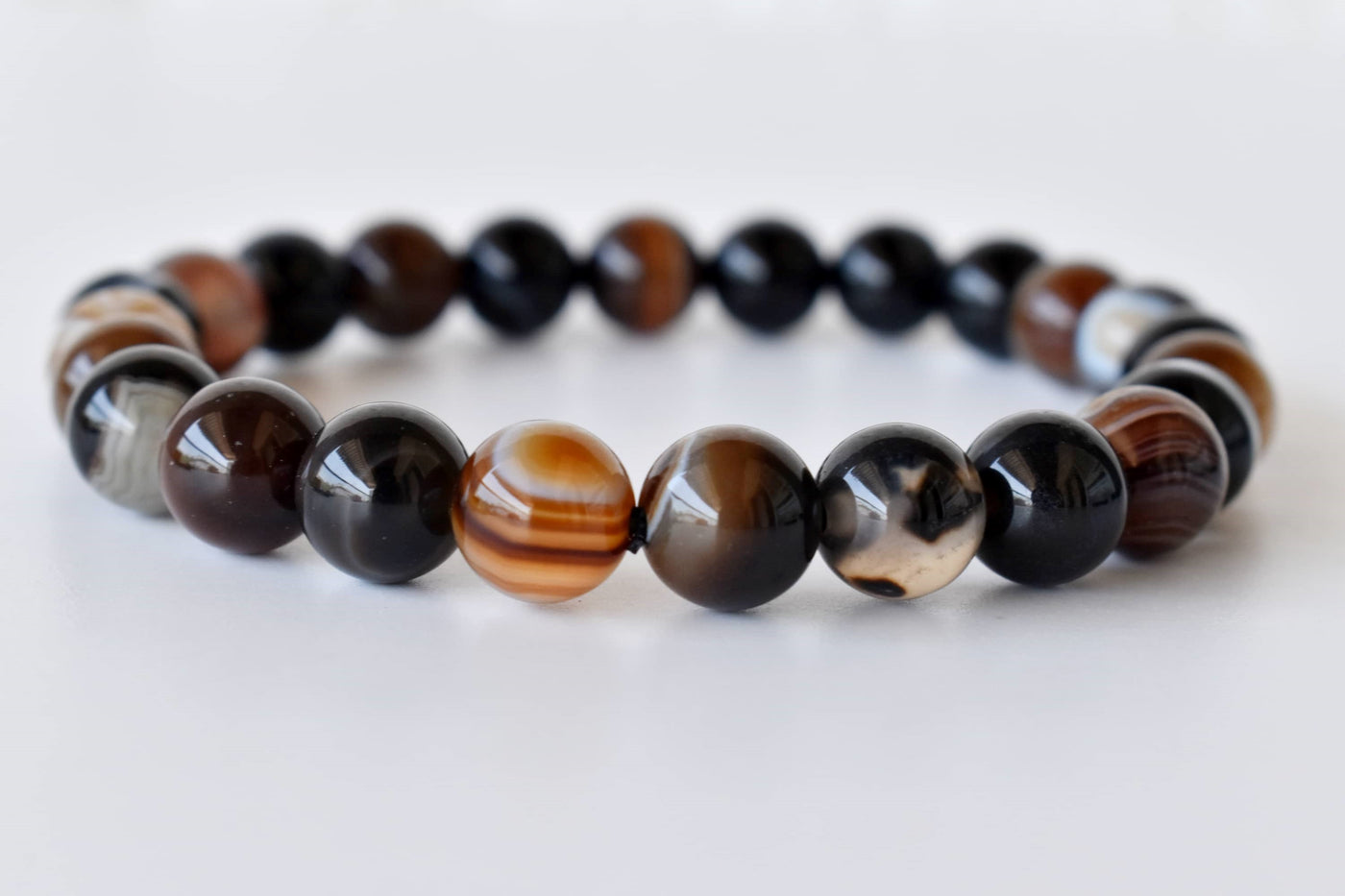 Black Sulemani Agate Bracelet (Luck And Good Fortune)
