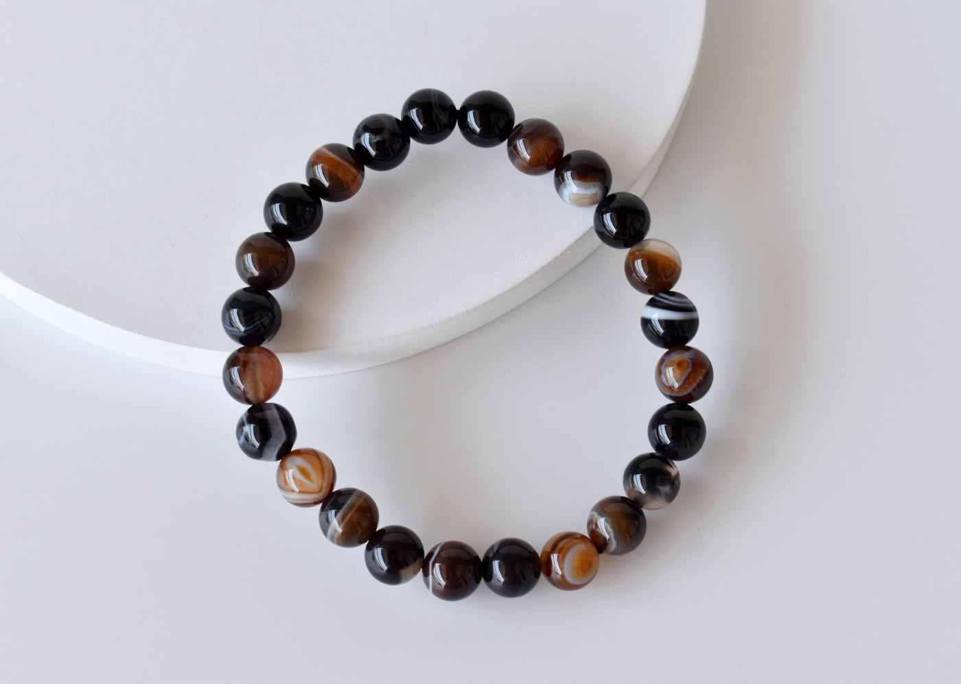 Black Sulemani Agate Bracelet (Luck And Good Fortune)