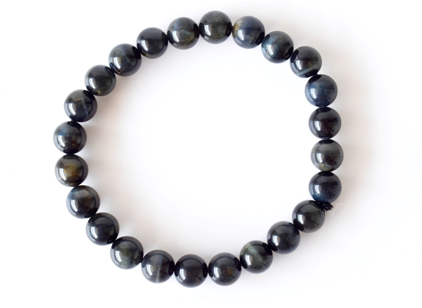 Bracelet en œil de tigre bleu 6 mm, 8 mm, 10 mm, 12 mm AAA Bracelet de perles rondes, pierres précieuses Bracelet pierres de guérison