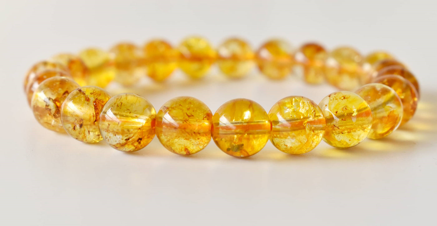 Heated Citrine Bracelet (Protection and Anxiety Relief)