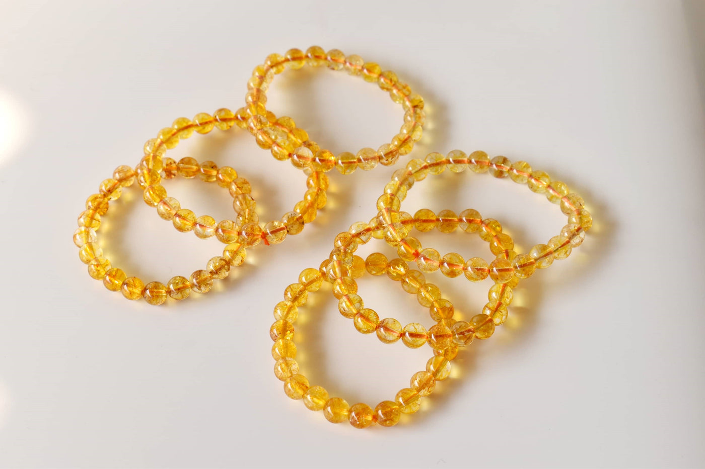 Heated Citrine Bracelet (Protection and Anxiety Relief)