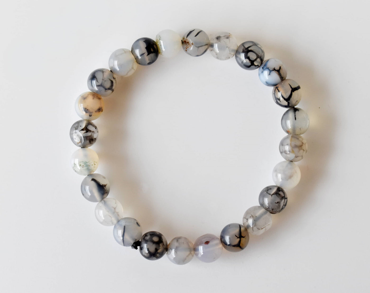 Dragon Vein Agate Bracelet (Courage and Self-Confidence)