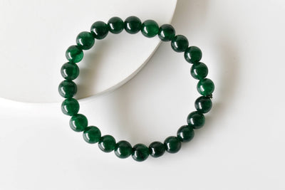 Bracelet de jade vert 4MM, 6MM, 8MM, 10MM Bracelet de pierres précieuses rondes perles de guérison pierres en ligne