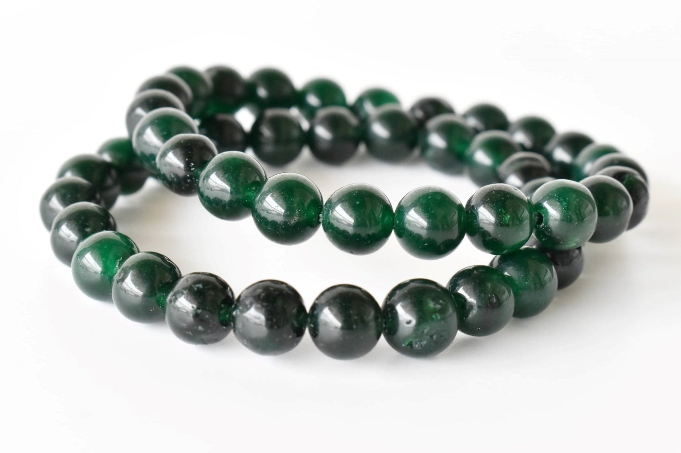 Bracelet de jade vert 4MM, 6MM, 8MM, 10MM Bracelet de pierres précieuses rondes perles de guérison pierres en ligne