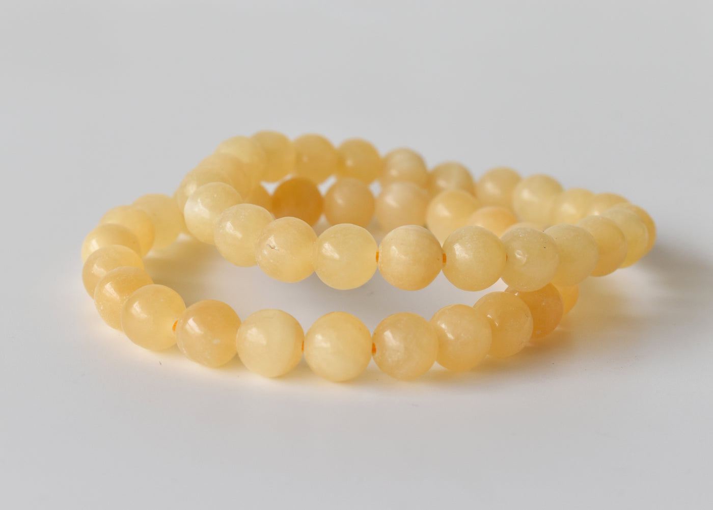 Bracelet en calcite miel 4MM, 6MM, 8MM, 10MM, 12MM Bracelet de pierres précieuses de perles rondes en ligne