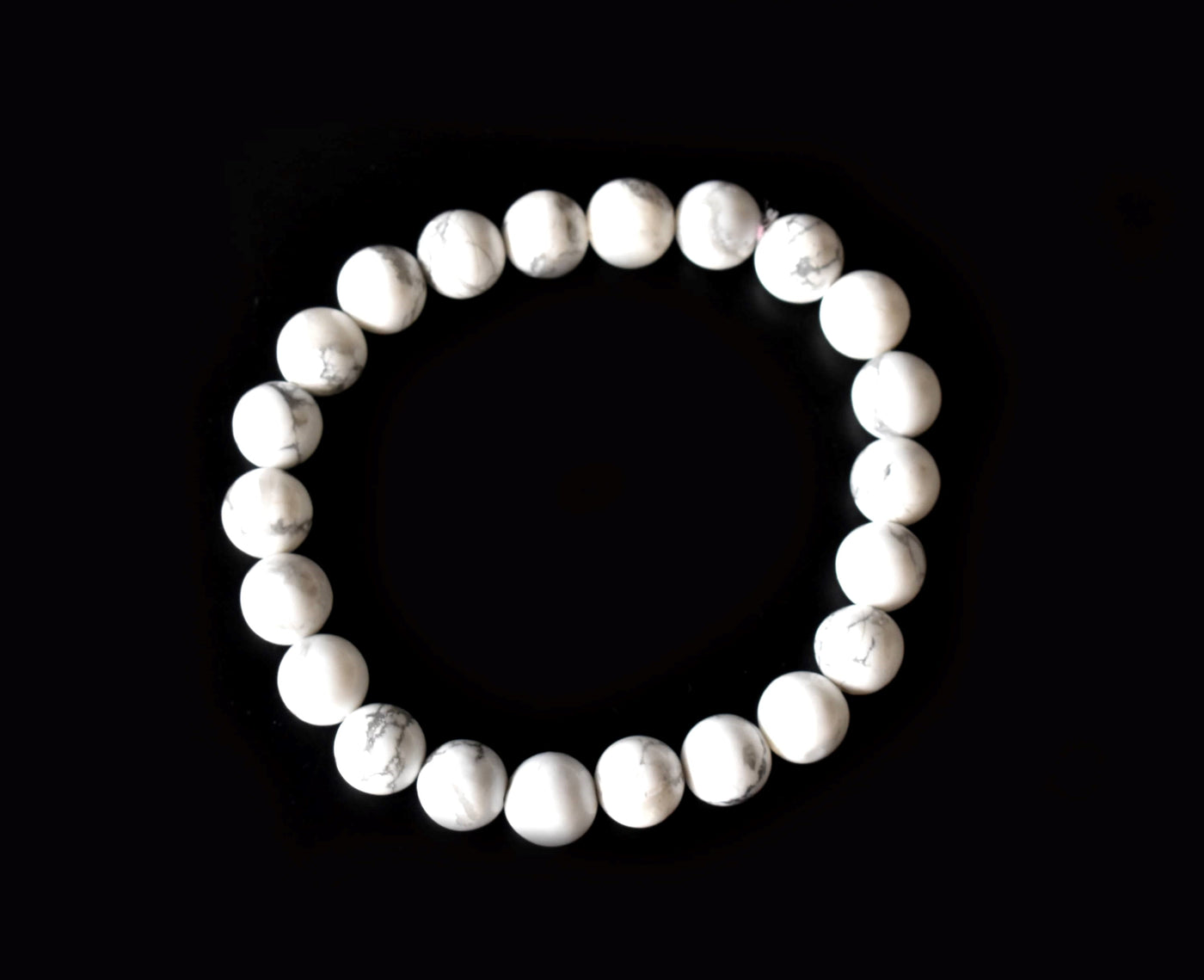 Bracelet Howlite 4MM, 6MM, 8MM, 10MM, 12MM Un Bracelet de perles rondes, Bracelet de pierres précieuses Pierres de guérison