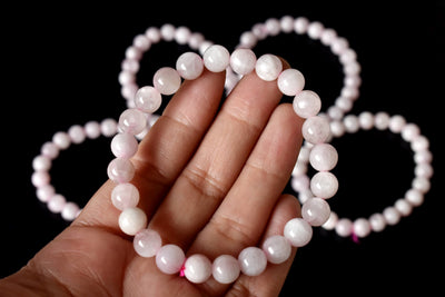 Bracelet Kunzite 6MM, 8MM, 10MM AAA Bracelet de perles rondes, Bracelet de pierres précieuses Pierres de guérison